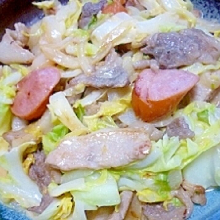 焼き肉の食材でマヨタレ炒め＊＊